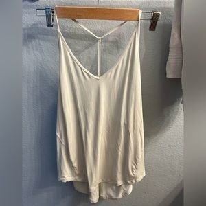 LULULEMON SILK MODAL WHITE TANK TOP SIZE 8/10